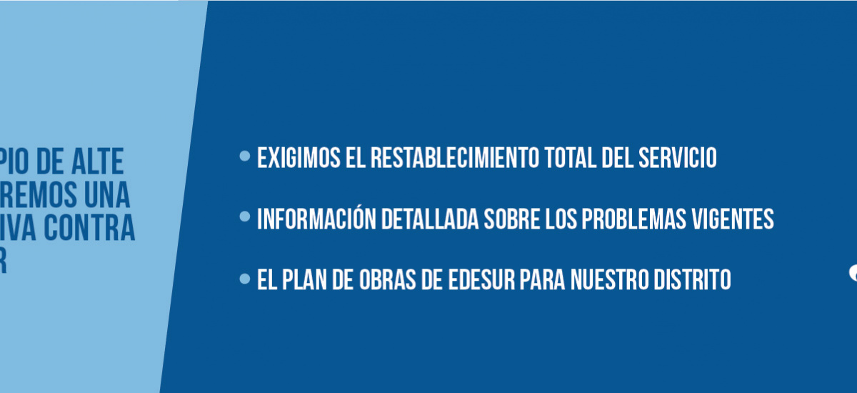 El Municipio de Almirante Brown encabeza un reclamo oficial contra Edesur